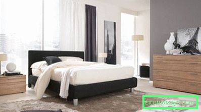 stort sovrum-dekorera-idéer-med-black-möbler-mattan-kuddar-piano-lampor vägg-färgspiral kon-ben-southakryl