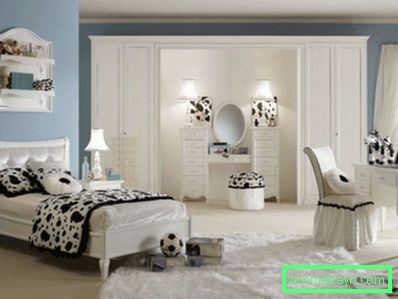 sovrum-elegant-girl-blå-svart-sovrum-design-och-dekoration-hjälp-ljusblå sovrum vägg-färg-inklusive-rektangulärt furry-vit-sovrum-matta-och-tuftade-små- white-lin-girl-sänggavel-stor-pi