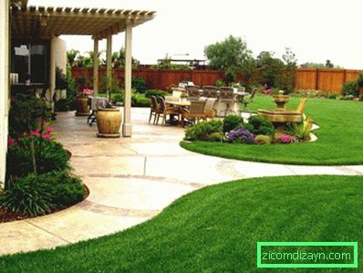 landskaps-idéer-för-bakgård-landskap-design-med-fence-the-garden-inspira-simple