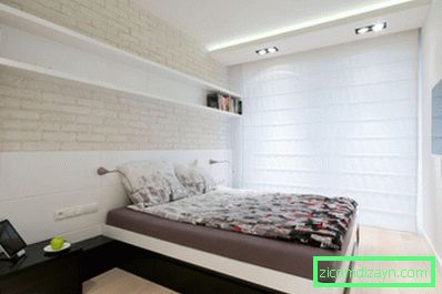 Modernt sovrum i stil med minimalism